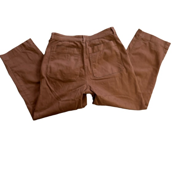 Everlane Denim - Everlane Straight Leg Crop Brown Trousers Women’s 12 Preppy Modern Classic